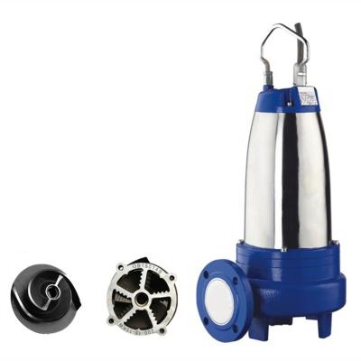 China Stainless Steel Industrial Body Electric Utilities 3KW 4HP Alloy Cutting Type Grinder Sewage Submersible Water Pump for sale