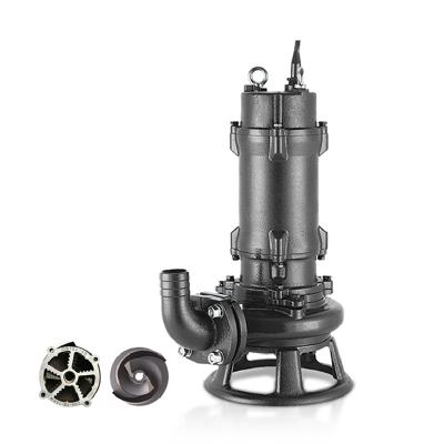 China 5.5kw 7.5hp 3inch GNWQ Sewage Conveyance and Flood Control Series Double Reamer Cutting Type Industrial Sewage Centrifugal Pump Submersible Grinding Sewage for sale