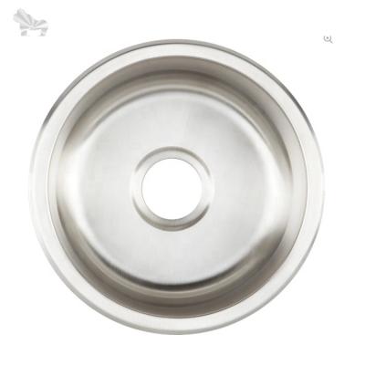 China Without Faucet Sanhe KMan Stainless Steel Bowl Mini Round Kitchen Sinks Rounded Single Wash Sink for sale