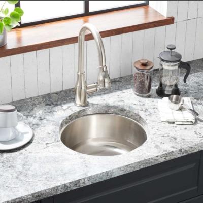 China Without Faucet Sanhe KMan Stainless Steel Bowl Mini Round Kitchen Sinks Rounded Single Wash Sink for sale