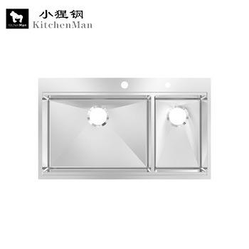 China Stainless Steel Double Faucet Undermount Kitchen Sinks High Quality Outdoor Bowlless for sale