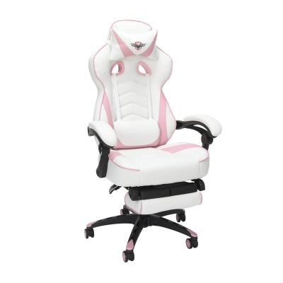 China Adjustable (Height) Racing Style Ergonomic Gaming Chair Silla Gamer High Back Computer PC Gaming Chair With Footrest For Gamer for sale