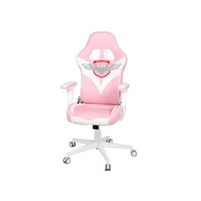 China 2021 Girl's Factory Price Foshan Office Chairs Custom Extended Gamer PC Chairs Adjustable (Height) Best Office Gaming Chair Pink for sale