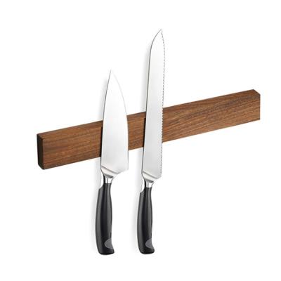 China Wholesale Powerful Magnetic Wall Mounted Strip Knife Display Kitchen Magnet Knife Rack Premium Bamboo Holder for sale