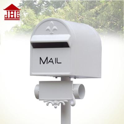 China JHC-1022B wholesale waterproof mailbox cast aluminum letter box/post box with newspaper rack for sale