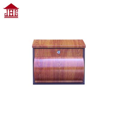 China Wooden Wall Mounted Mailing Box Garden Mailbox Security Face Grain Metal Mailbox for sale