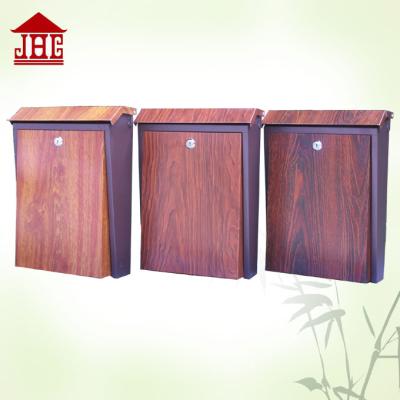 China JHC-2010W Security Wood Grain Wall Mounted Mailbox/Lightweight Mailing Box/Steel Wall Mounted Mailbox for sale