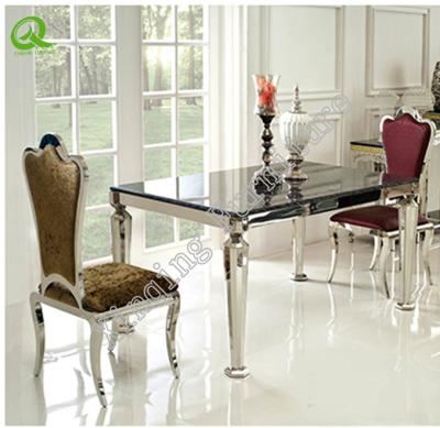 China Modern Hot Selling Modern Marble Stainless Steel DiningTable For Living Room Furniture for sale