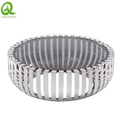 China High quality modern furniture modern style living room coffee table top stainless steel glass coffee table for sale