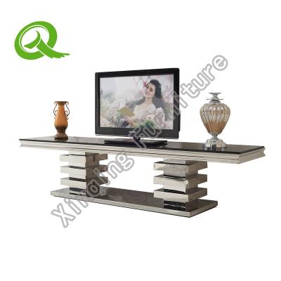 China Easy To Clean Rectangle Stainless Steel TV Rack Cabinet Modern Furniture for sale