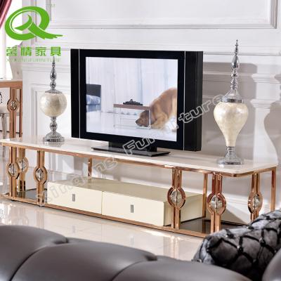 China Easy To Clean Modern Living Room Tv Stand Up Modern Marble MDF Tv Stand Furniture for sale