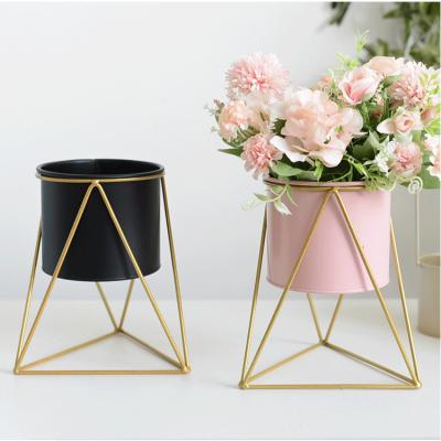 China 2022 hot selling Nordic minimalist CIA iron flower plant pots represent decoration living room indoor home decor for sale