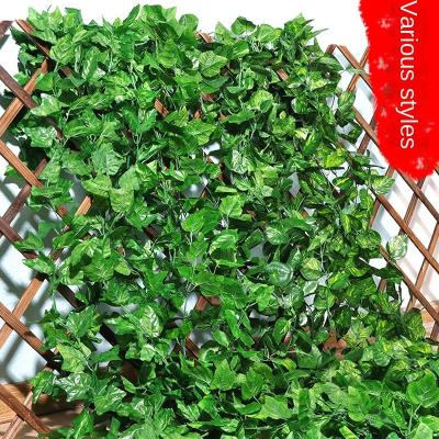 China Vines 12 Pcs Transitional Artificial Grape Leaves Creeper Vines Ivy Leaves Green Dill Plants Ceiling Decoration Green Plants for sale