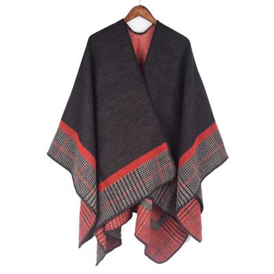 China Cashmere Cashmere Poncho With Tassels Black Red Fashion Scarf And Shawl Plain Solid Color Cotton Striped Shawls for sale