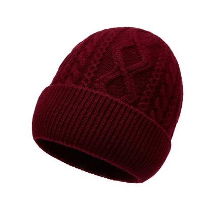 China JOINT Rts Hot Sale With High Quality Winter Knitted 100%wool Hat For Man Winter Beanie Hats for sale