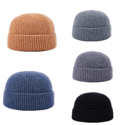 China Fashion 5 Colors Mens COMMON Fisherman Beanies Women Acrylic 100%wool Knit Trawler Beanie Hat Warm Winter Hats Caps for sale