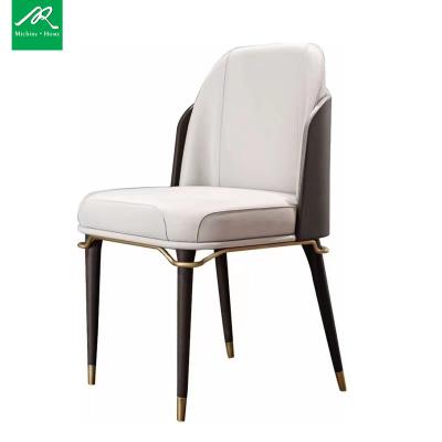 China Modern Italian Family Dining Chair Simple Leather Chair Office Bargaining Chair for sale