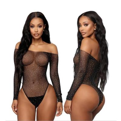 China Breathable hot sale sexy net bodystocking see through full body stocking open crotch transparent body stocking for sale