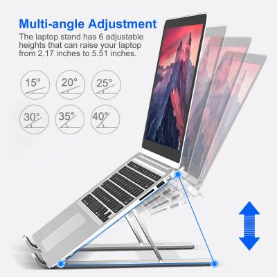 China Laptop Stand Dask 2021 Design Laptop Stand New Adjustable 17 Inch Portable Folding Aluminum Laptop Stand for sale