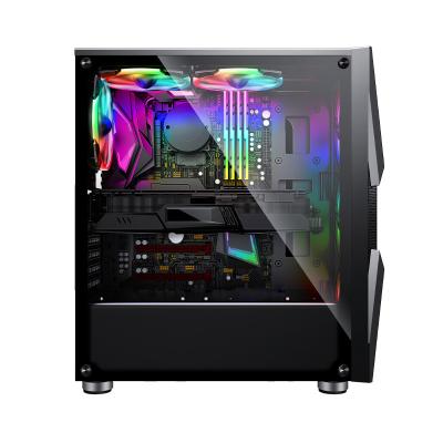 China No Desktop Computer celeron Pentium G3900 G5400 Desktop PC 8G 256G Gaming Computer H310 HD630 for sale