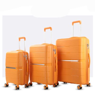 China Wholesale High Quality Trolley Bottom Bag Travel Case Hard Driver PP Hardside Luggage for sale