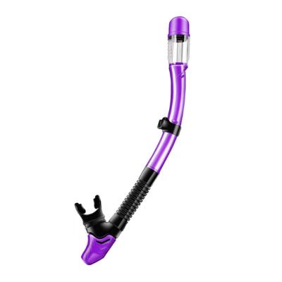 China Diving Equipment Snorkeling Super Dry Top Custom 100% Silicone Snorkel Diving Breathing Tube Snorkeling for sale