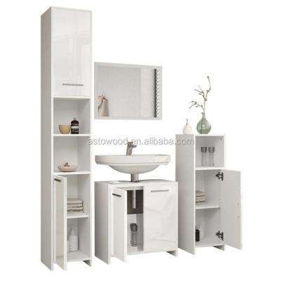 China Durable/Eco-friendly/Easy Assemble Modern Factory Style European Washroom Bathroom Vanity Set for sale