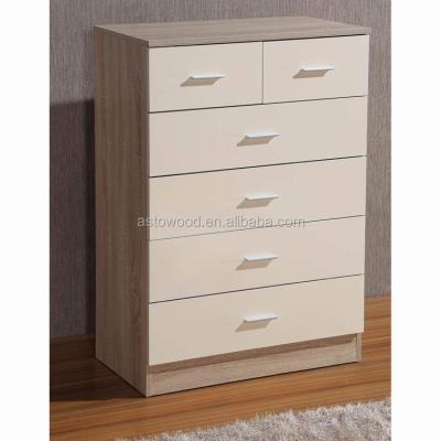 China Adjustable Front 6 Drawer Chest 4+2 Black Drawer (The Other) Walnut Body for sale