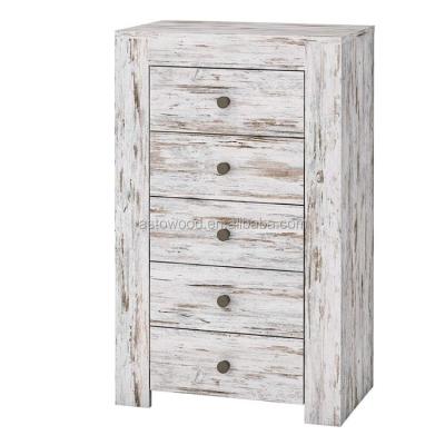 China (Other) high quality cheap adjustable from factory wholesale price white pine wood 5 drawer chest for bedroom storage use for sale