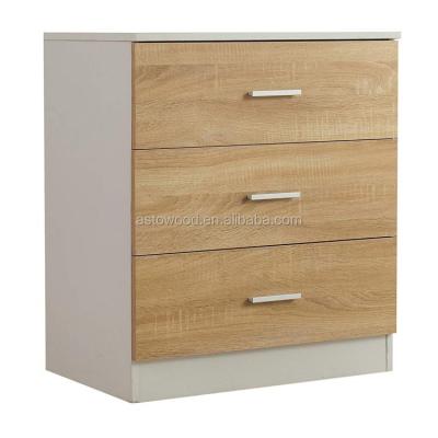 China (Other) 3 Drawer Cabinet Chest Of Drawers Adjustable In Oak And White Color for sale