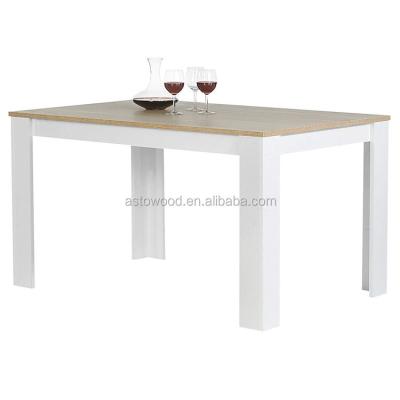 China (Other)Adjustable Dining Table in White Melamine Resin Coating Anti-scratch 150cm Wide for sale