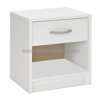 China White Night-stand Bedroom Chest Furniture Storage (Other) Bedside Cabinet Side Cabinet Adjustable Wood Table 1 Drawer for sale