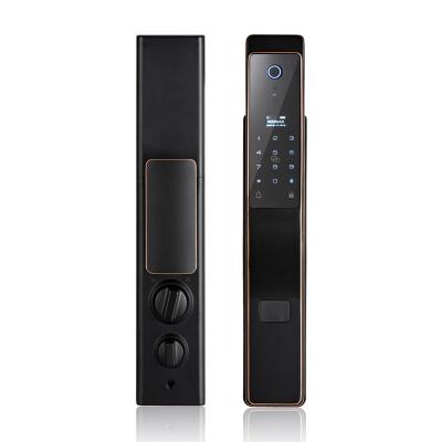 China Online Card Visual Wireless Smart Home Office Electronic Fingerprint Lock Anti-peep Code Door Hole Monitoring for sale