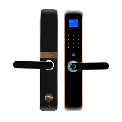 China Automatic Smart Anti-theft Wooden Door Lock Wooden Door Lock Anti-peep Password Fingerprint Code Lock Electronic Lock for sale