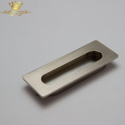 China High quality silver zinc alloy handle of beautiful sideboard hidden door knob and handle bathroom sliding door for sale