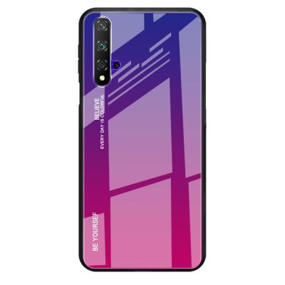 China For HUAWEI honor 20 pro tempered glass 20pro pro TPU cell phone cover back bumper case factory case Anti-scratch gradient tempered glass for Huawei for honor 20 pro 20Pro for sale