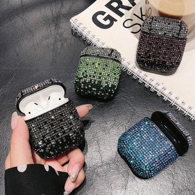 China For Bling Diamond Hard Shell Protective Cover 2 3 Earphone Protector Airpods Air Pods Pro Gradient Pro 2 1 AirPod Crystal Earphone Case For Apple Airpods Cute pods cases for sale