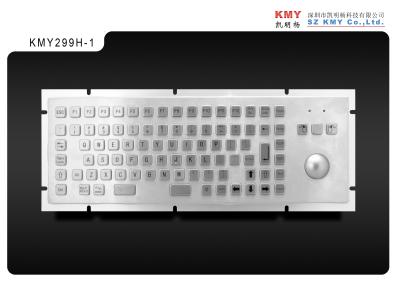 China Vandal Resistant Information Kiosk Metal Keyboard with Trackball and Function Keys for sale