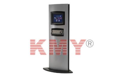 China Super dünner Selbstservice-Touch Screen Informations-Kiosk-Stand mit Metalltastatur zu verkaufen