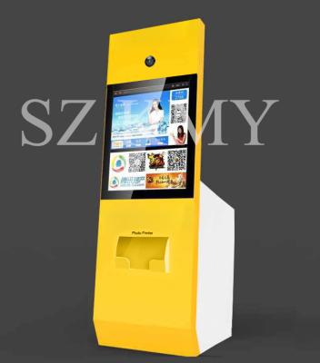 China Customizable KMY Photo Printing Free Standing Kiosk With 32 Inch Touchscreen for sale