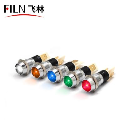 China Stainless Steel Filn 14MM 3V LED Coffee Machine Metal Indicator Lights Red Waterproof Screw Terminal Solder Pin for sale