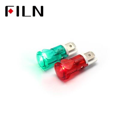 China Filn 12MM 220V 20mA Stainless Steel Green Household Appliance Plastic Indicator Lights Solder Pin for sale