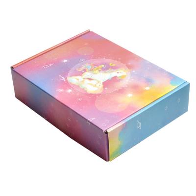 China Handmade Wholesale Paper Unicorn Box Packaging Cardboard Surprise Clothes for sale