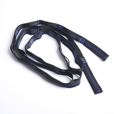 China Customize outdoor sport width Black and Blue Double- layers polyester logo webbing of safe 500 lbs pull rating zu verkaufen