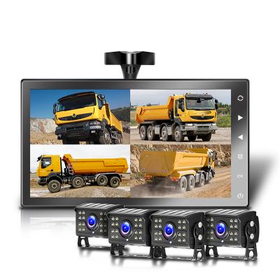 China Night Vision Bus Truck Quad Camera 10.1 Screen Camera Tech Support Safe Parking SD 128G MDVR Car Monitor for sale