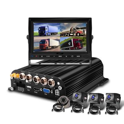 China Bus School Bus Trailer 7 Inch Mirror Monitor AHD Mobile Camera 1080P 4G GPS 4CH SD DVR System for sale