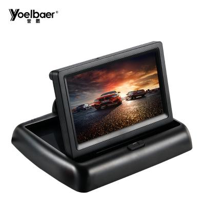 China Universal Vehicles Car Folding Monitor HD Car Parking TFT LCD Video Monitor 4.3 Inch LCD Screen for sale