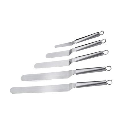 China Sustainable 8 Inch Food Grade Stainless Steel Cake Icing Spatula Kitchen Angled Cake Frosting Spatulas for sale