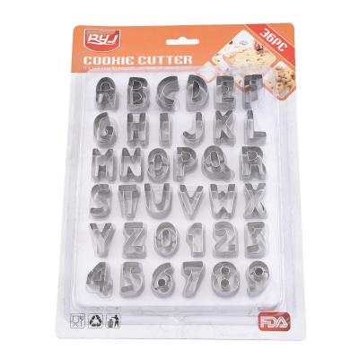 China Sustainable 26 Pcs Large Stainless Steel Alphabet Cake Cookie Cutters for sale