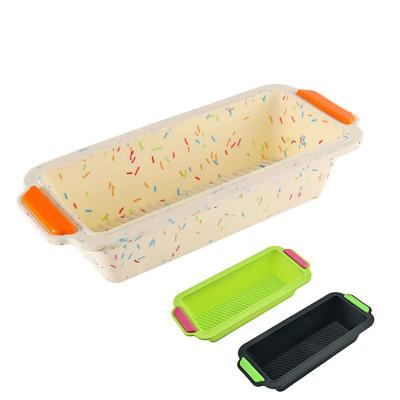 China Silicone Cake Tray Toast Bread Tools Rectangular Viable Baking Mold for sale